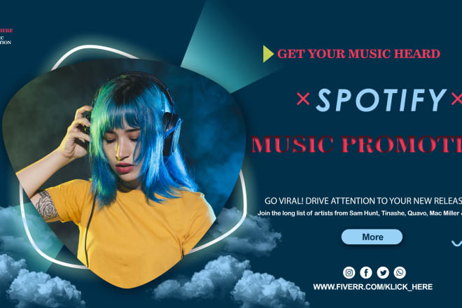 I will do viral spotify music promotion to get heard