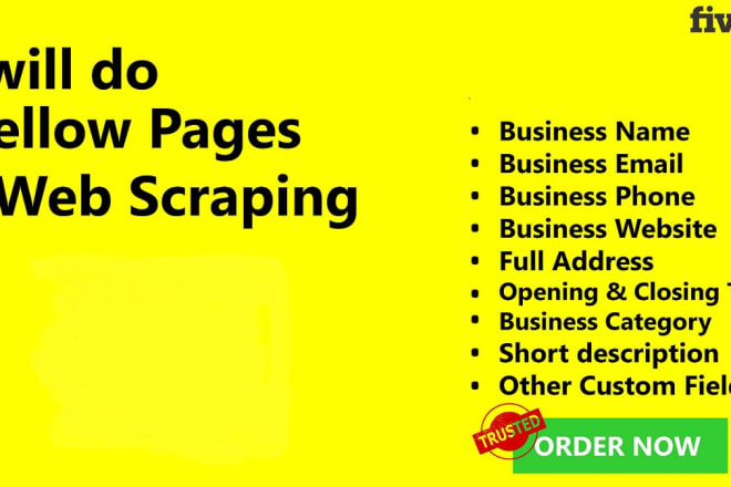 I will do yellow pages b2b data scraping with email validation in 24hr