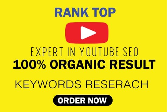 I will do youtube channel optimization and video seo to get organic growth