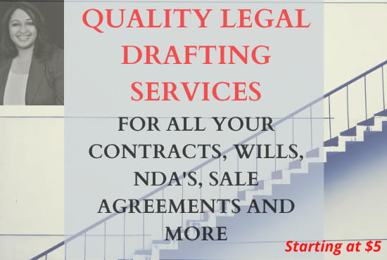 I will draft your legal documents quickly and accurately