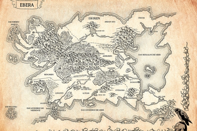 I will draw a professional fantasy map for you