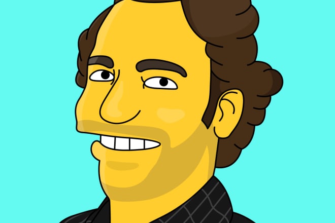 I will draw a simpsons character portrait from your photo