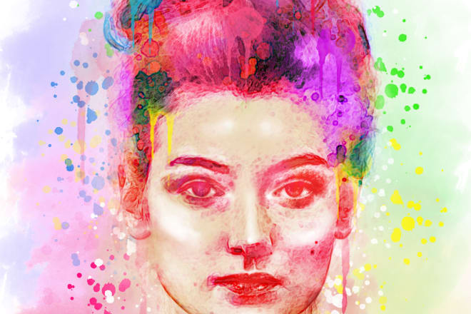I will draw abstract watercolor portrait painting illustration