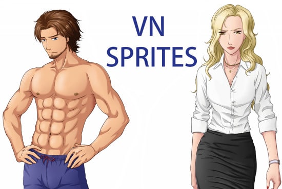 I will draw anime and manga sprites for your visual novels