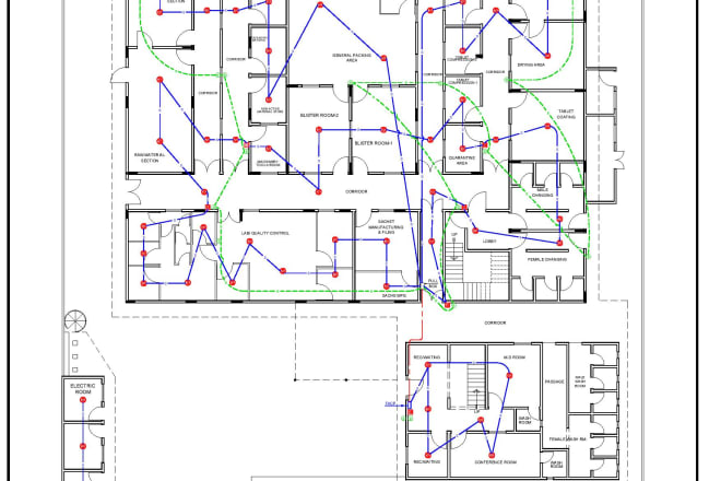 I will draw any industry, building and appartment drawing with electrical layout