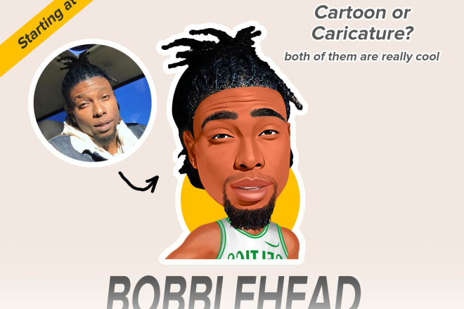 I will draw bobblehead cartoon caricature in 24hour