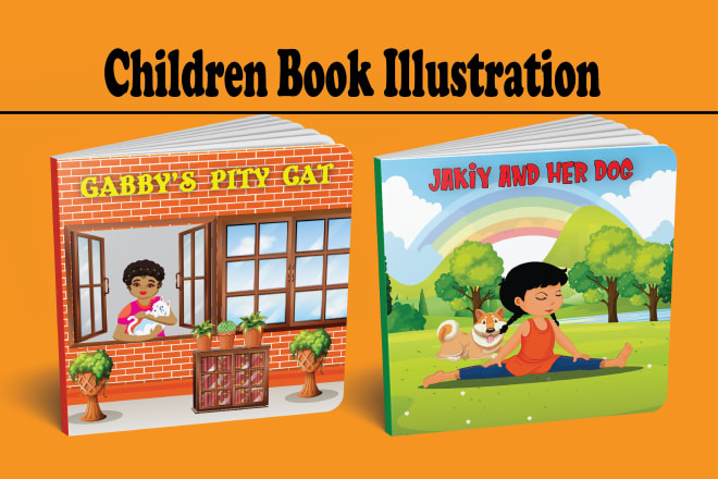 I will draw children book illustrations and children book cover
