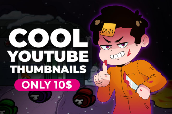I will draw cool youtube thumbnails for you