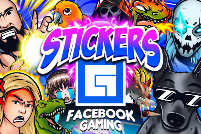 I will draw custom sticker for facebook gaming twitch emotes badges