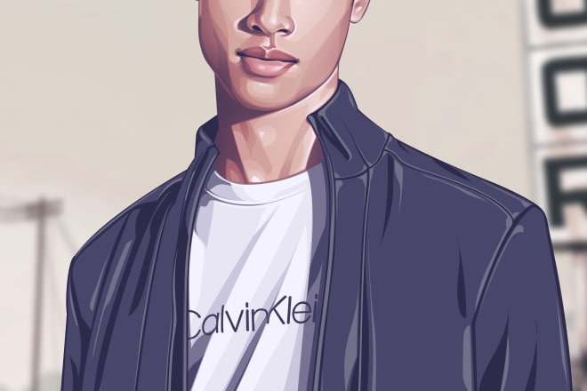 I will draw game style vector art cartoon from your photo