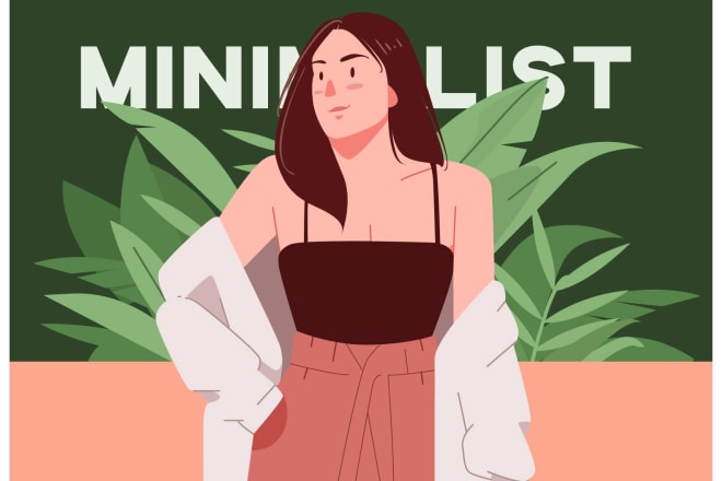 I will draw minimalist flat portrait illustration for personal, couple or group