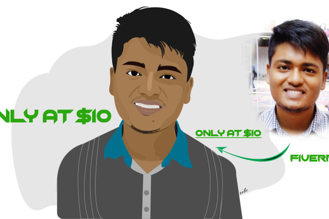 I will draw vector portrait cartoon and caricature from your photo