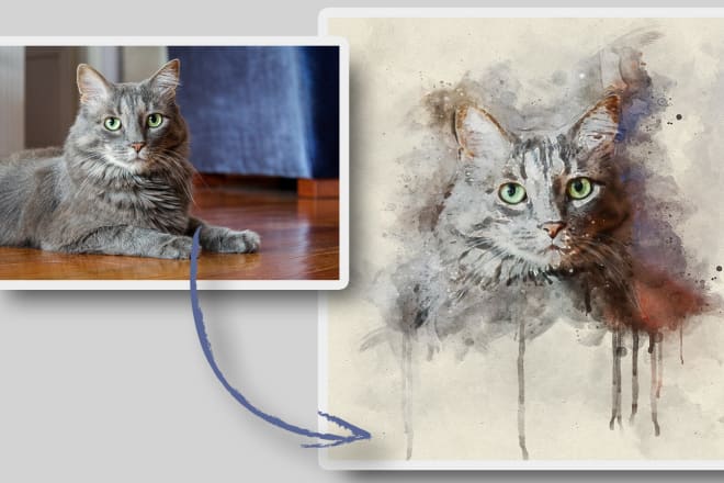 I will draw watercolor portrait illustration and painting of you or your pet
