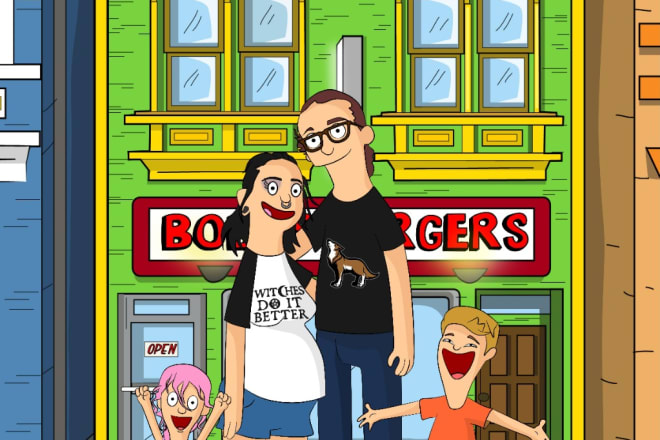 I will draw you as bobs burger cartoon character