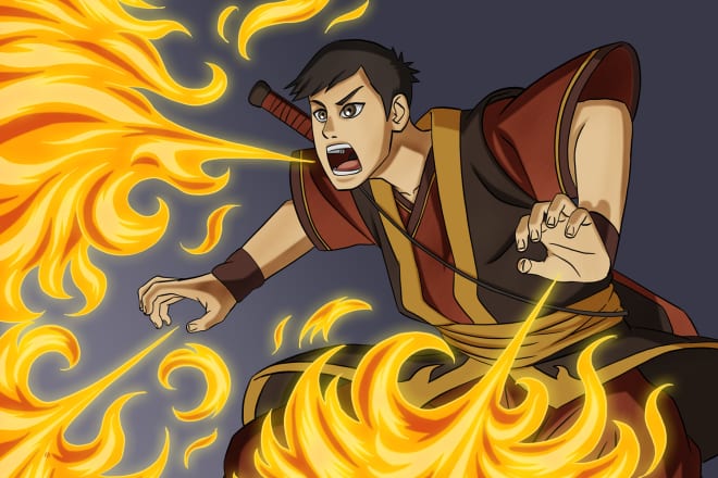I will draw you like a elemental bending from avatar aang and korra