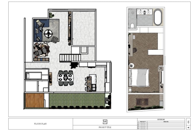 I will draw your floor plan, elevations, roof plan