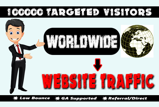 I will drive real targeted website traffic,worldwide visitors