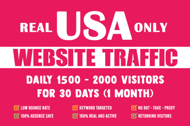 I will drive USA organic targeted web traffic real visitors