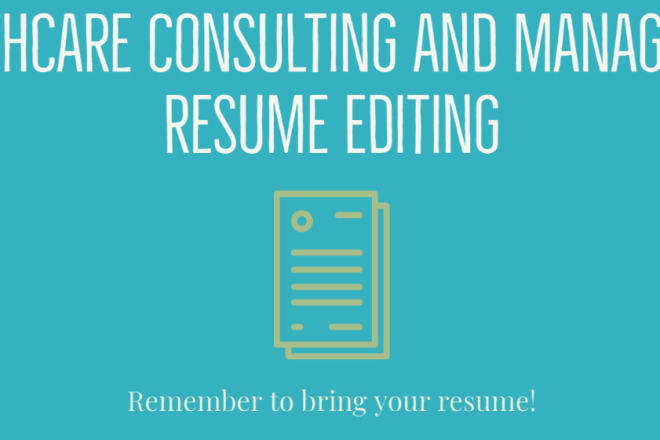 I will edit your healthcare consulting or management resume