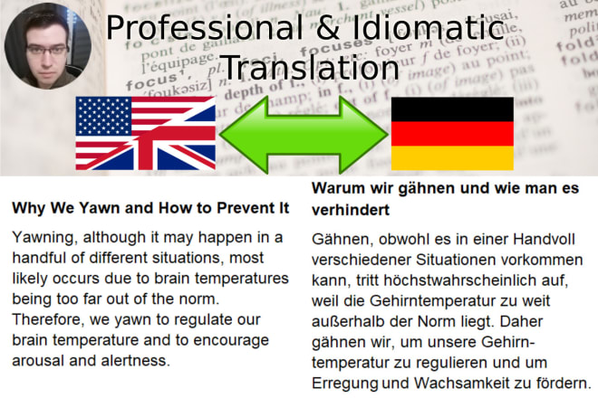 I will expertly translate english to german or german to english