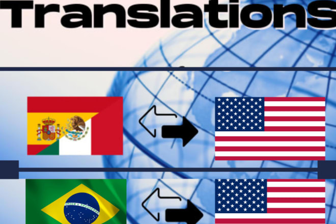 I will fast professionally translate spanish, english and portuguese