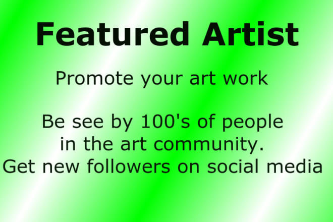 I will feature your artist profile on my blog