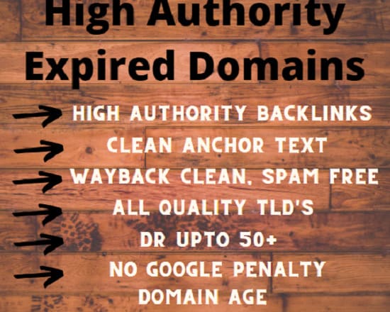 I will find high authority expired domains