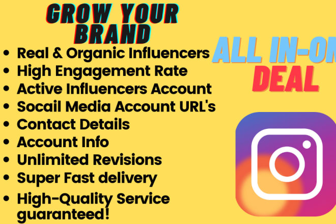 I will find top instagram influencers active account