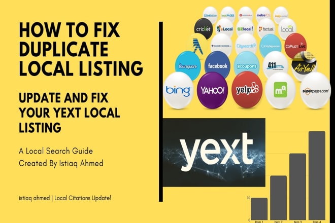 I will fix and update yext local citations, google maps listings