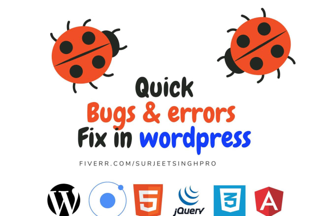 I will fix css, html, jquery, php, wordpress themes and plugin errors