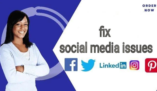 I will fix facebook, gmail, twitter, instagram issues problems