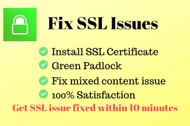 I will fix SSL padlock in wordpress or any website