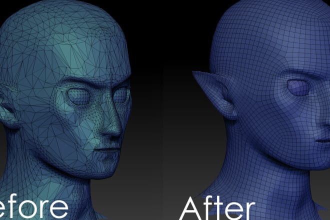 I will fix your 3d model, doing a retopology
