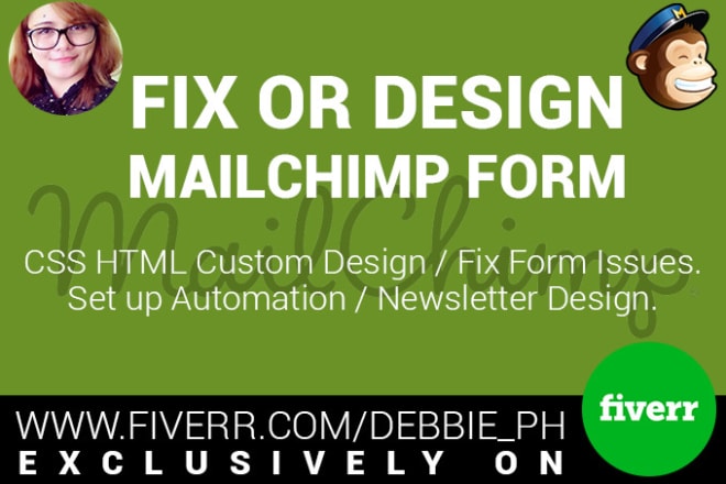 I will fix your mailchimp form html css issues