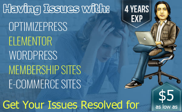 I will fix your optimizepress or wordpress problems