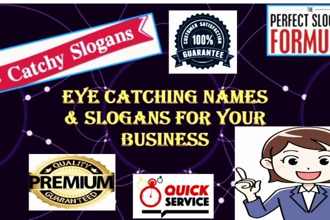 I will generate eye catching business name and slogan