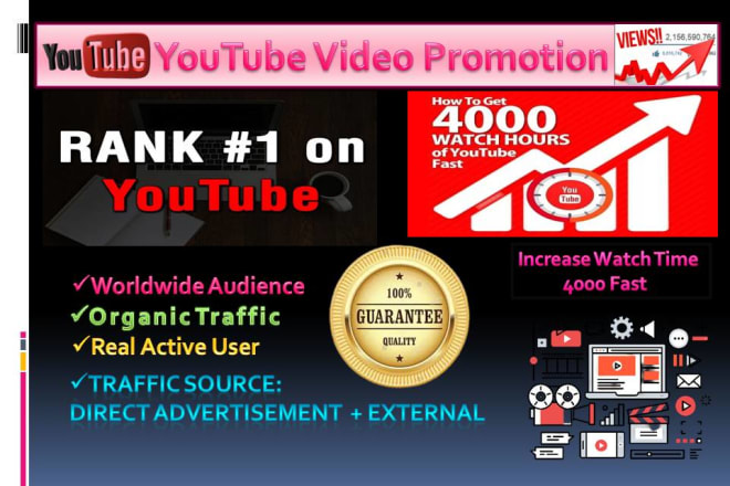 I will generate huge organic traffic volume for youtube video promotion