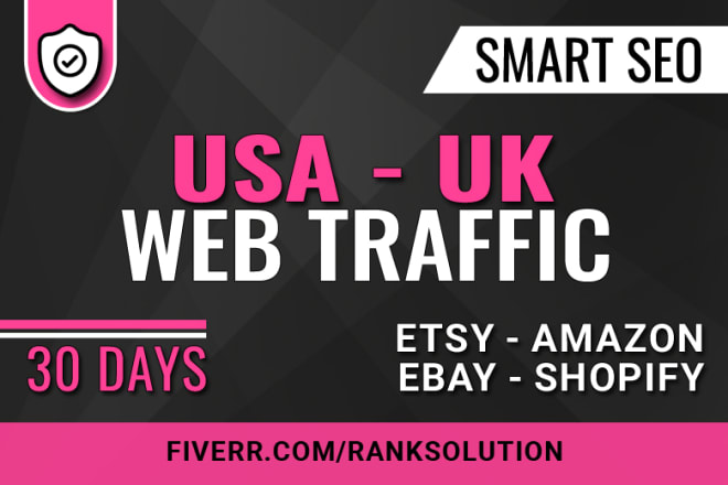 I will get uk usa targeted web traffic to shopify etsy amazon ebay