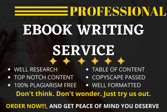 I will ghostwrite your ebook as an ebook writer and ghostwriter