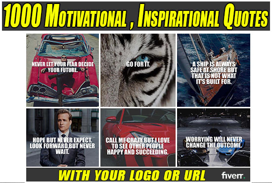 I will give 1k motivational inspirational quotes with your logo