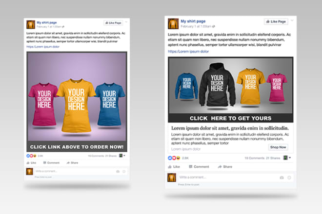 I will give you amazing tshirt ad templates for facebook ads