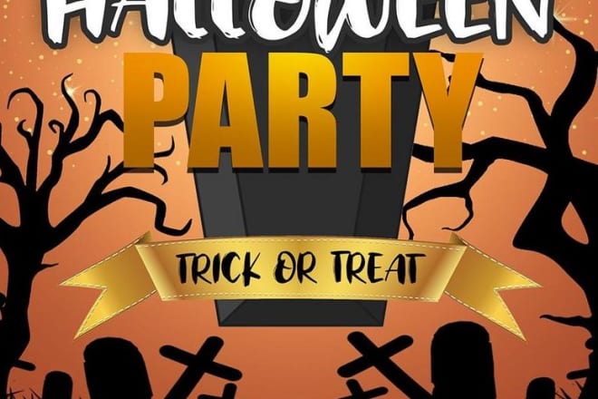 I will halloween event invitation poster christmas party flyer
