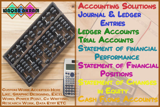 I will help in accounting, finance and cost accounting