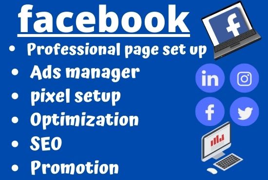 I will help in creation, promotion and management of facebook pages