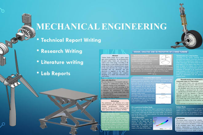 I will help in research and technical report writing for mechanical engineering