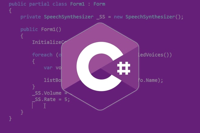 I will help you in c sharp project