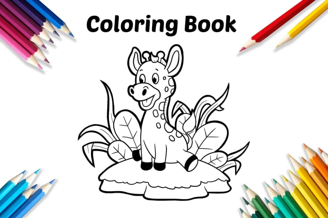 I will illustrate a coloring book page for kids