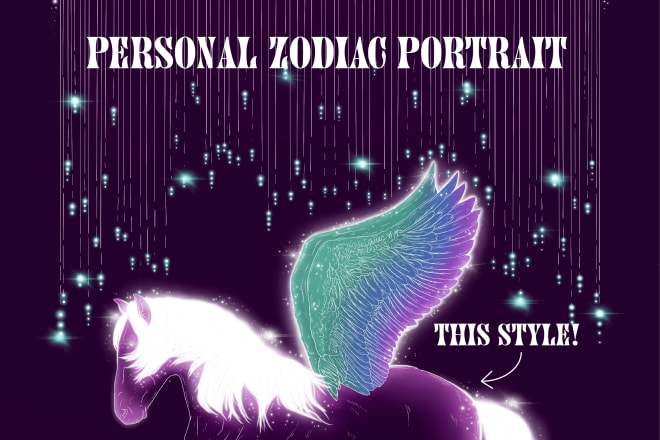 I will illustrate a personal zodiac portrait for you