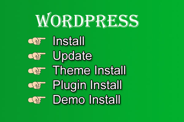 I will install and update wordpress, theme, plugin and import demo