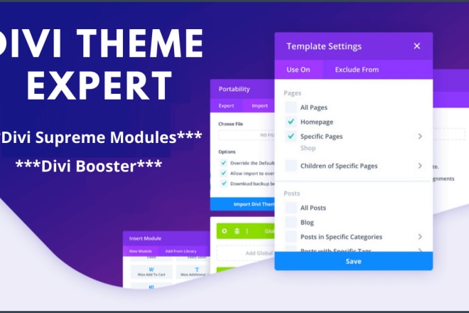 I will install divi theme, extra theme and pro plugins with lifetime update